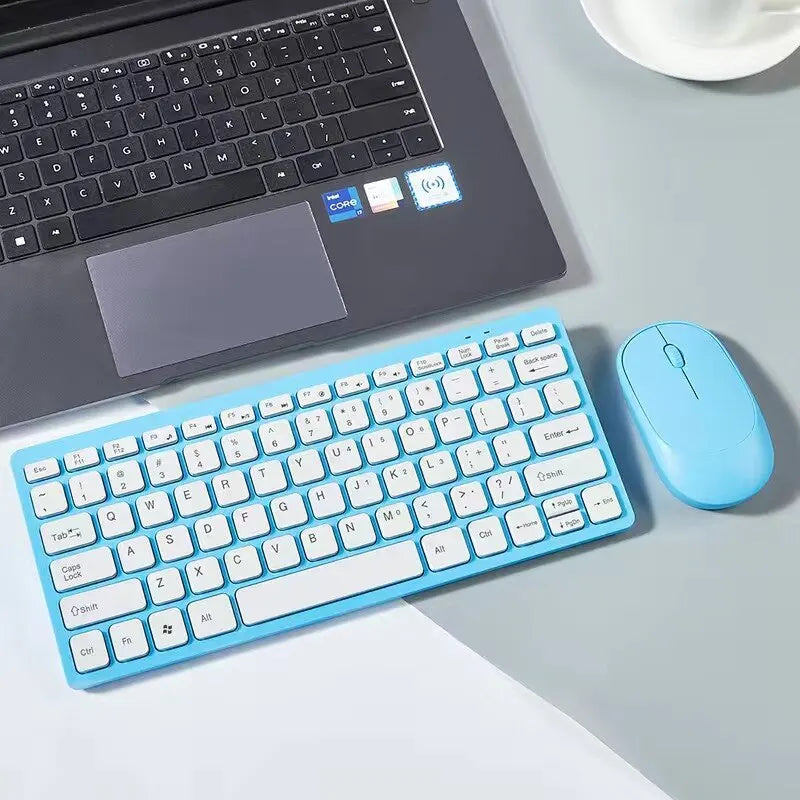 Desknirvana - Draadloos Toetsenbord en Muis – Compacte Combo, Stil & Ergonomisch