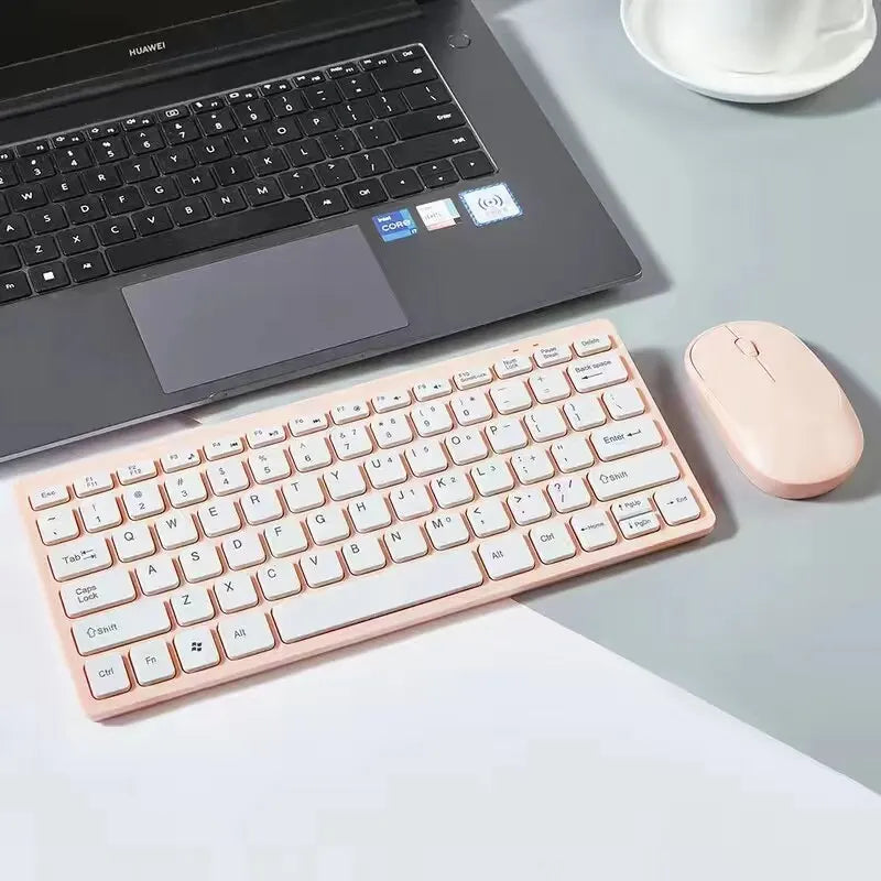 Desknirvana - Draadloos Toetsenbord en Muis – Compacte Combo, Stil & Ergonomisch
